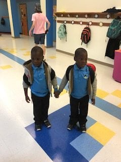 Twins Ready for Kindergarten