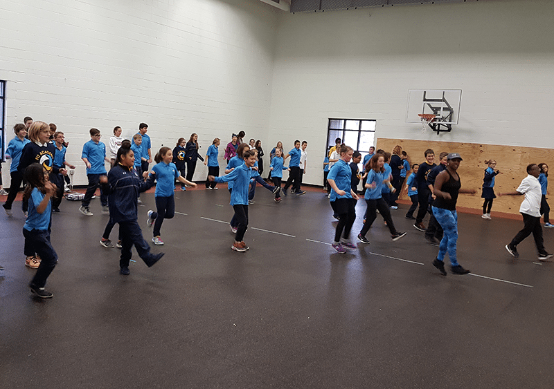 Students Practicing Jump Rope Technique